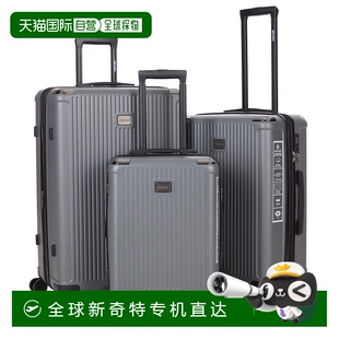 带可扩展硬壳和8个旋转轮 自营 3件套行李箱 ROBERTO 灰 CAVALLI