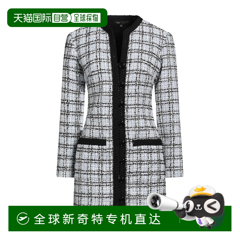 1h可退 香港直邮潮奢 Maje 女士 西装连衣裙 blue蓝色 舒适时尚