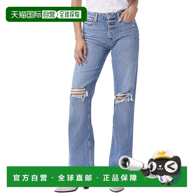 自营PAIGE Leenah Magda Destructed Jean - blue 美国奥莱直发