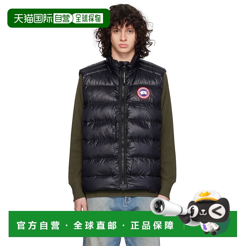 香港直邮潮奢 Canada Goose 加拿大鹅 男士 黑色 Crofton 羽绒马