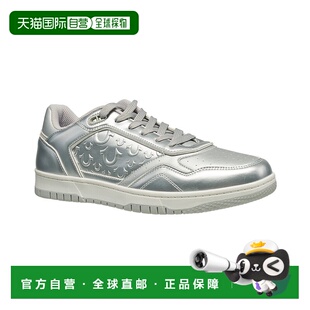 True Religion 男式 Jones Court 压花运动鞋 - 银色 【美国奥莱