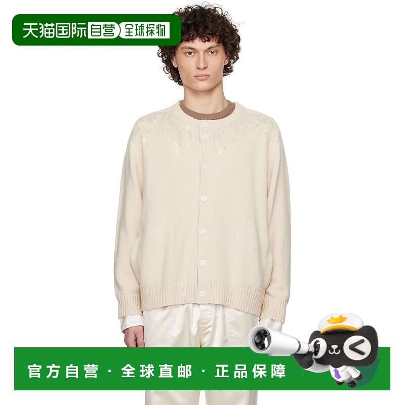 1h可退 香港直邮潮奢 Bode 男士 灰白色 Meringue 开衫 MRS25KT00