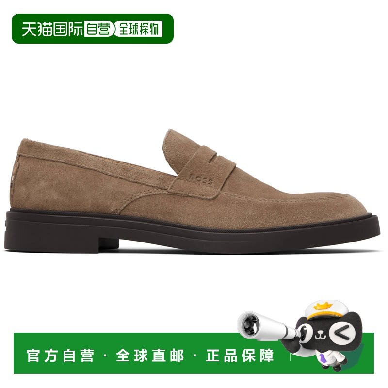 1h可退 香港直邮BOSS 波士 男士 驼色乐福鞋 50557671 beige米色,流行男鞋,乐福鞋（豆豆鞋）,淘宝优惠券,粉丝福利购,淘宝优惠卷