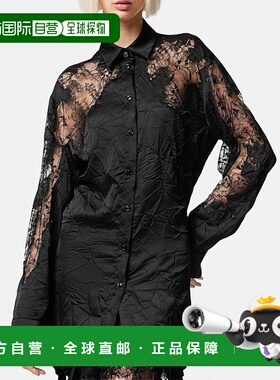 1h可退 香港直邮潮奢 versace 范思哲 女士 徽标长袖衬衫 1009490