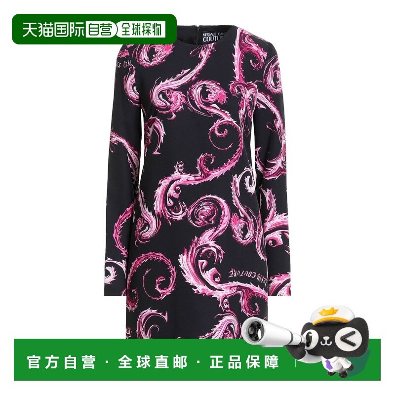 香港直邮versace 范思哲 女士 短款连衣裙 pink粉色 舒适时尚,女装/女士精品,连衣裙,淘宝优惠券,粉丝福利购,淘宝优惠卷