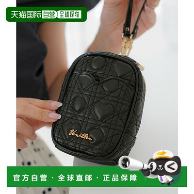 1h可退 日本直邮le reve vaniller 女士心形格纹迷你便携化妆包 l