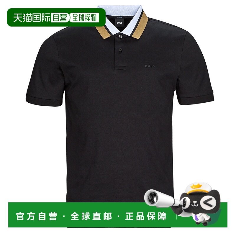 欧洲直邮BOSS 男士 PARLAY 173 短袖polo衫 黑色