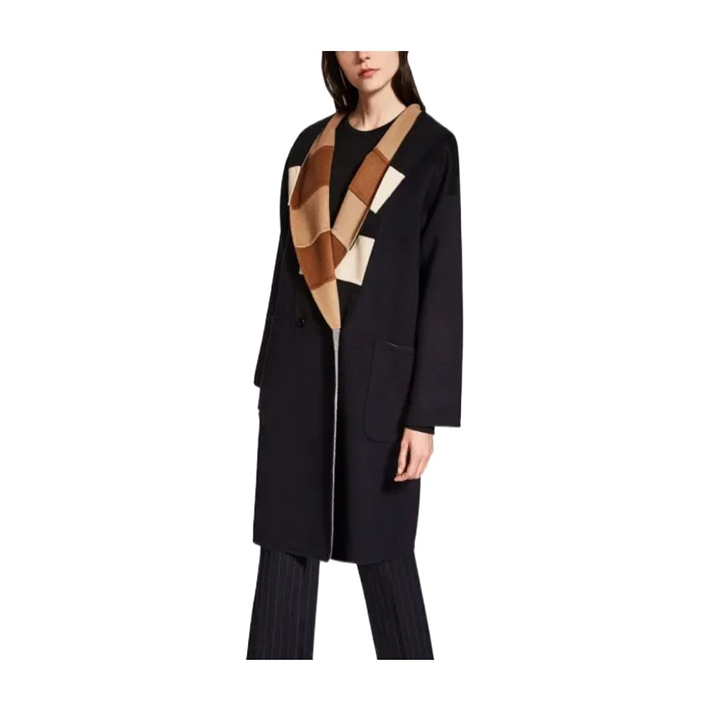 MAX MARA 女士外套 1086046306006 AW2021 黑色 长袖连帽大衣