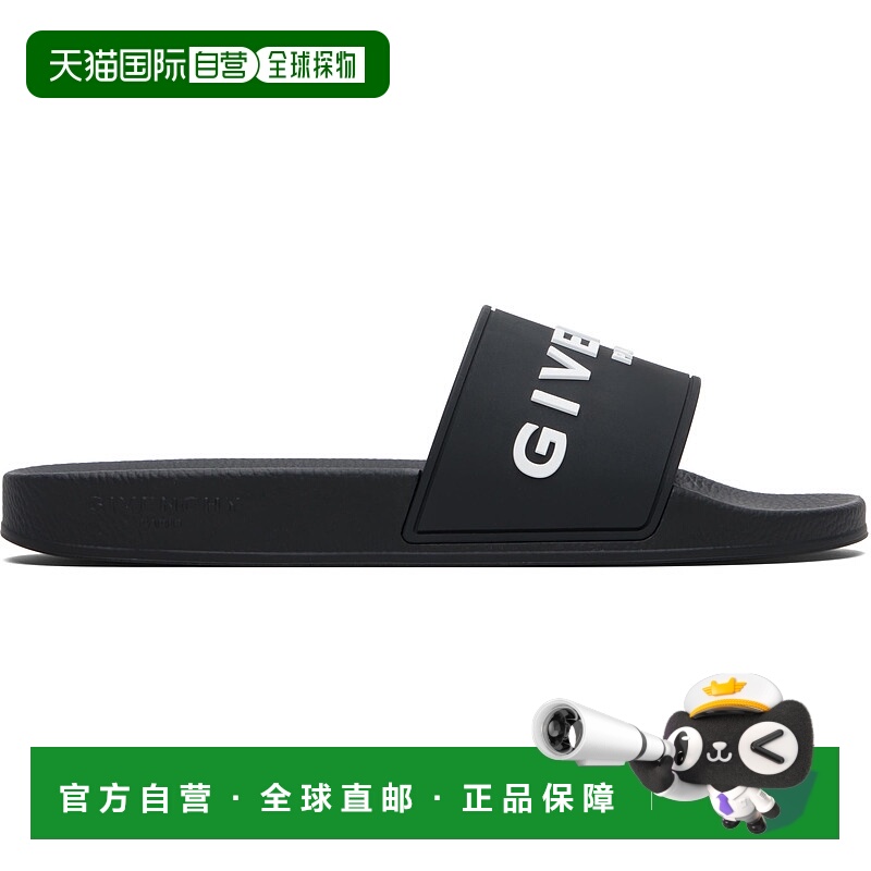 1h可退 香港直邮潮奢 Givenchy 纪梵希 男士 黑色拖鞋 BH301TH1DB