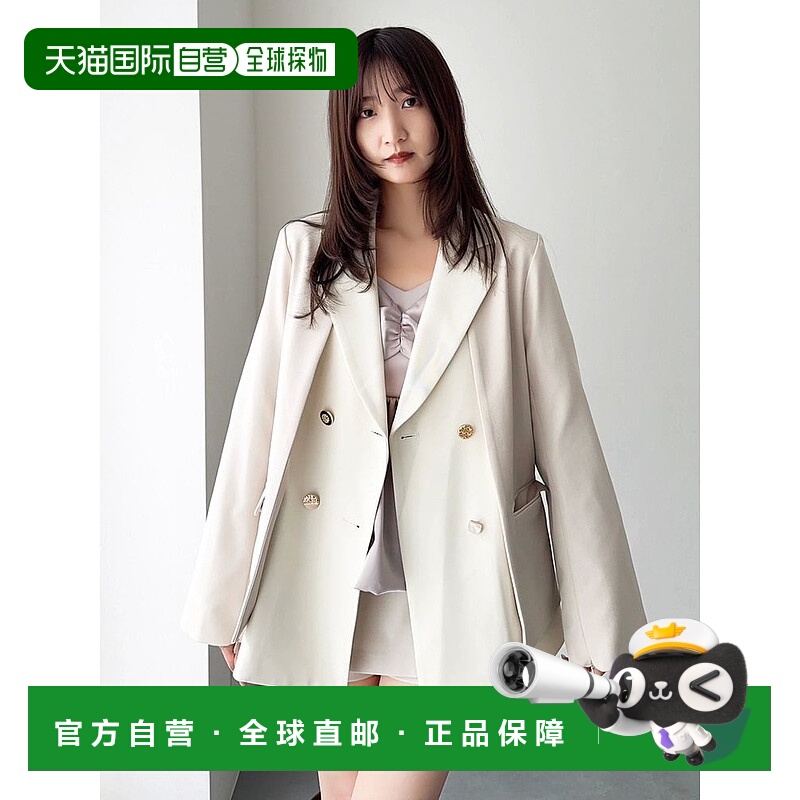1h可退 日本直邮dazzlin 女装 复古双排扣 风衣式廓形 轻盈仿皮西