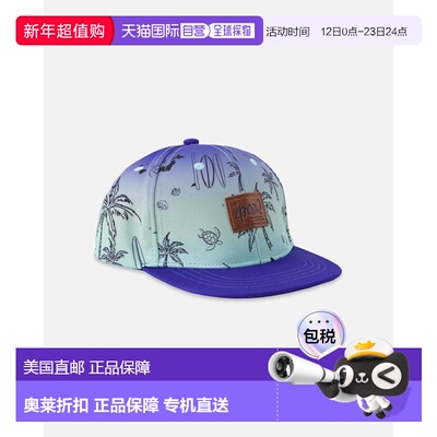 自营deux par deuxFlat Brim Allover Print Cap Blue Beach Prin