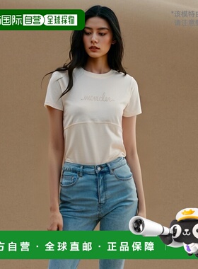 香港直邮MONCLER 女士T恤 J20938C0001589AIJ034 CO 白色 T-shirt