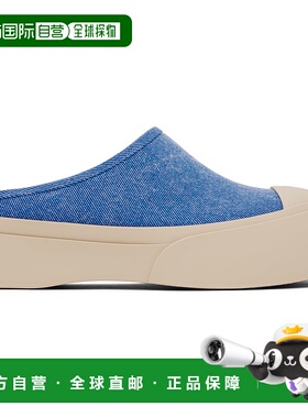 1h可退 香港直邮潮奢 Marni 玛尼 女士 蓝色 Pablo Sabot 穆勒鞋