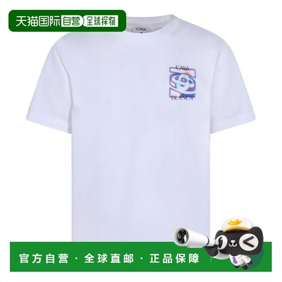 香港直邮Casablanca 男士 白色棉质T恤 MSP26JTS00107