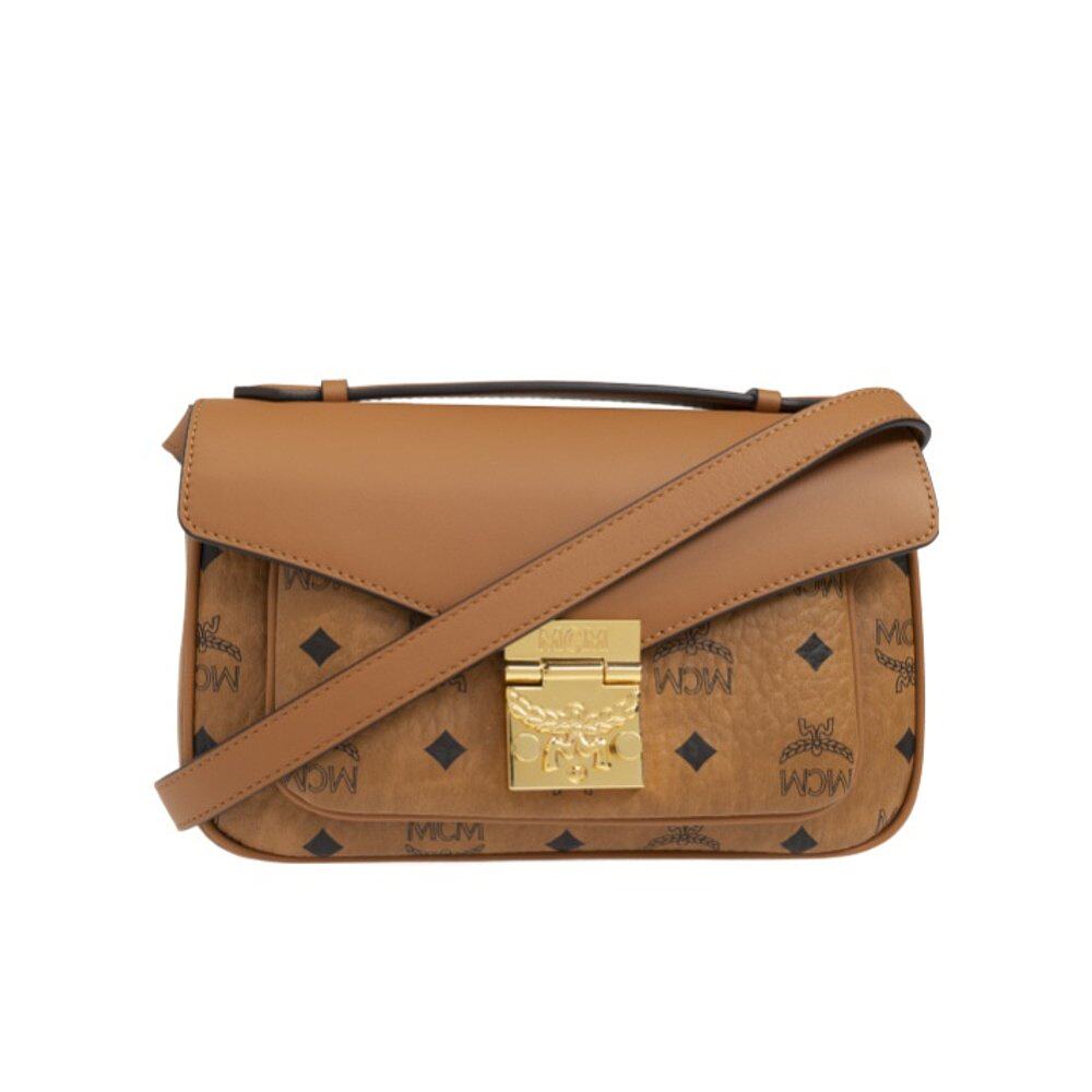 MCM 女士斜挎包 MWRFSXT01CO AW2024 棕色 字母图案单肩包