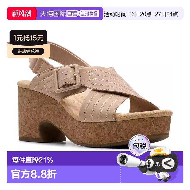 1h可退 【美国直邮】clarks 女士 凉鞋单鞋坡跟鞋图片