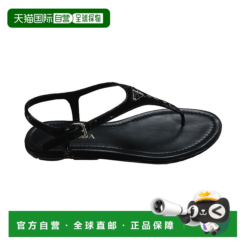 香港直邮PRADA Logo 标牌皮革凉鞋(意码)涼鞋1Y656IO6EF0002_F_