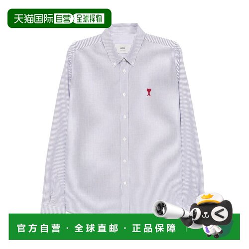 1h可退 香港直邮Ami Paris 男士衬衫 BFUSH063CO0087039NOIRBLANC