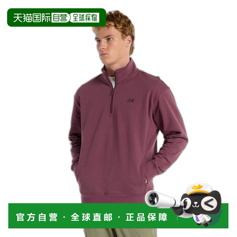 1h可退 日本直邮New Balance 男士运动半拉链卫衣 MT43501FDP
