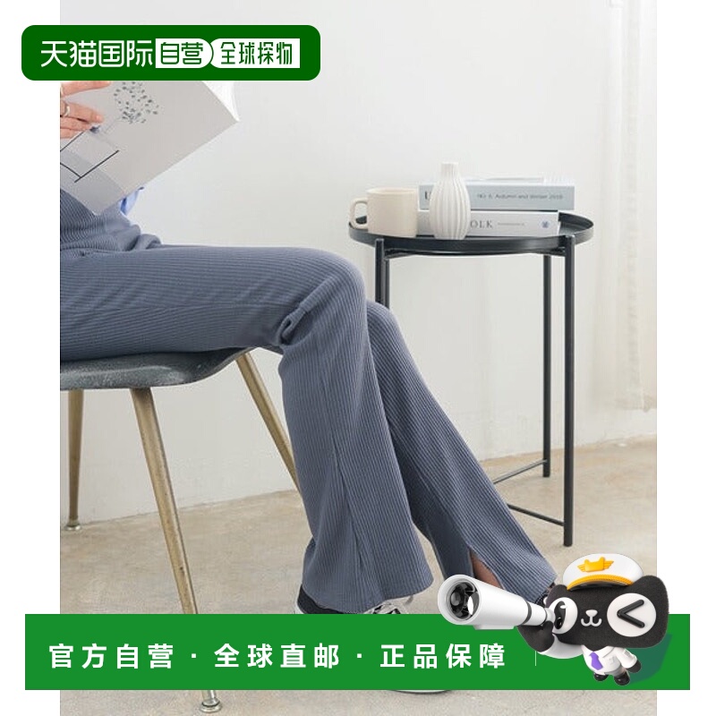 日本直邮KOBE LETTUCE 可选3种裤长的侧开衩罗纹阔腿弹力长裤 [51