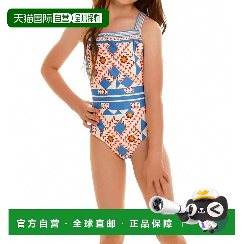 自营agua benditaGirl's Amina Tout One Piece In Blue - blue