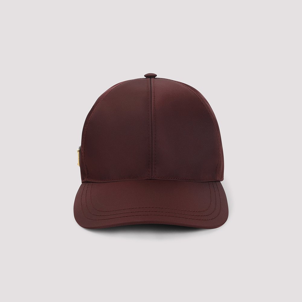 PRADA 女士帽子 1HC2742DMIF0GCM AW2025 红色 弯檐棒球帽