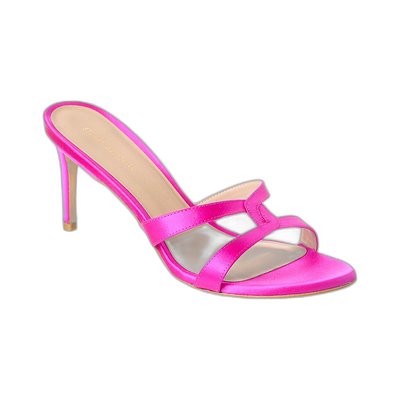 自营Stuart Weitzman Soiree Sleek 75 缎面凉鞋 - 粉色 美国奥莱