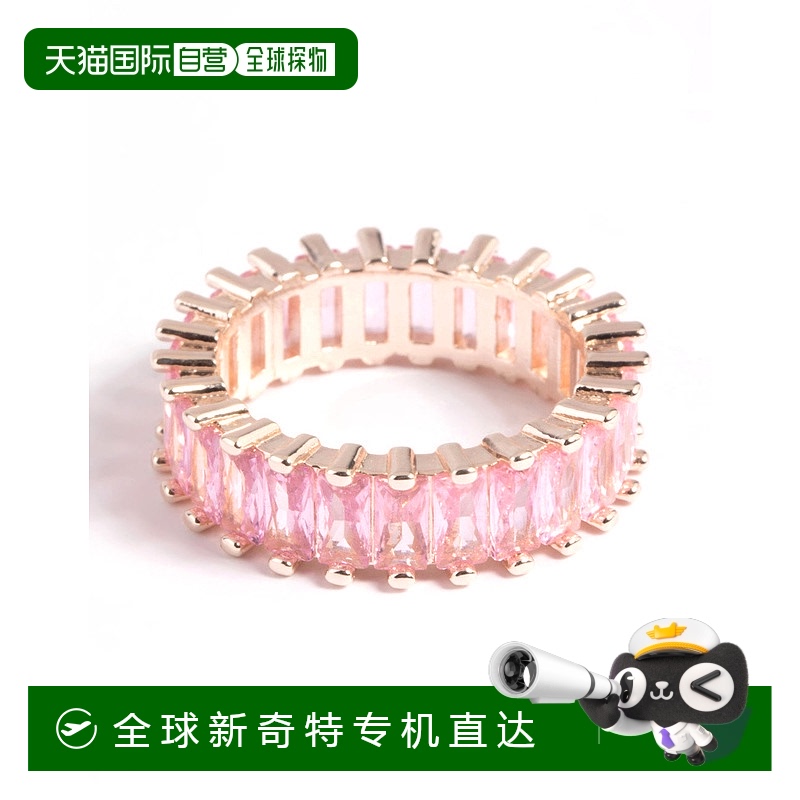 自营lovisa玫瑰金粉色方晶锆石戒指 - 多色 【美国奥莱】直发