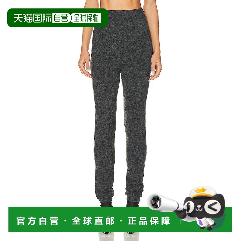 1h可退 香港直邮潮奢 Saint Laurent 圣罗兰 女士 高腰羊绒紧身裤