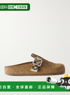 1h可退 香港直邮潮奢 Burberry 巴宝莉 女士 Biscuit 绒面革便鞋