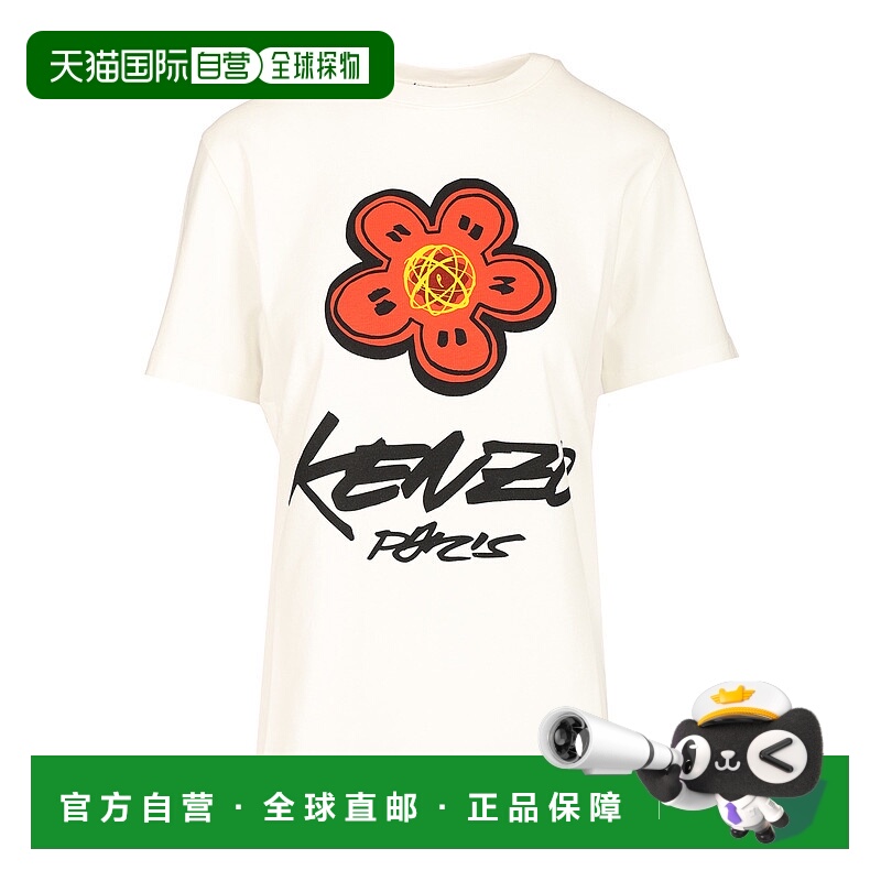 香港直邮KENZO 女士T恤 FF62TS3564SG02 AW2025 白色 Future T-Sh