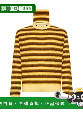 香港直邮Marni 玛尼 男士 条纹高领长袖针织衫 GCMG0408Q0UFW617