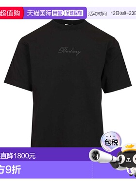 香港直邮BURBERRY 男士T恤 8119183A1189 SS2026 黑色 Black cott