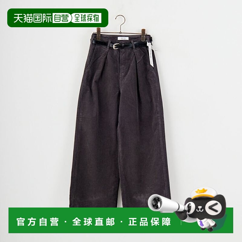 1h可退 日本直邮SOMETHING 女士高腰宽松西裤 半拉链褶裥设计 SN7