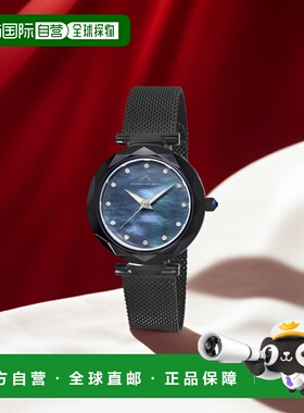 自营 porsamo bleuHazel 不锈钢黑色女士手表 1272CHAS - 黑色 美