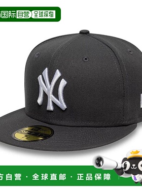 自营欧洲直邮New Era 59FIFTY男女通用深灰色帽子