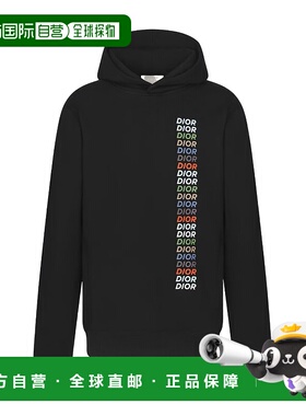 香港直邮DIOR 男士针织毛衣 413J646A0531C985 CO 黑色 连帽长袖