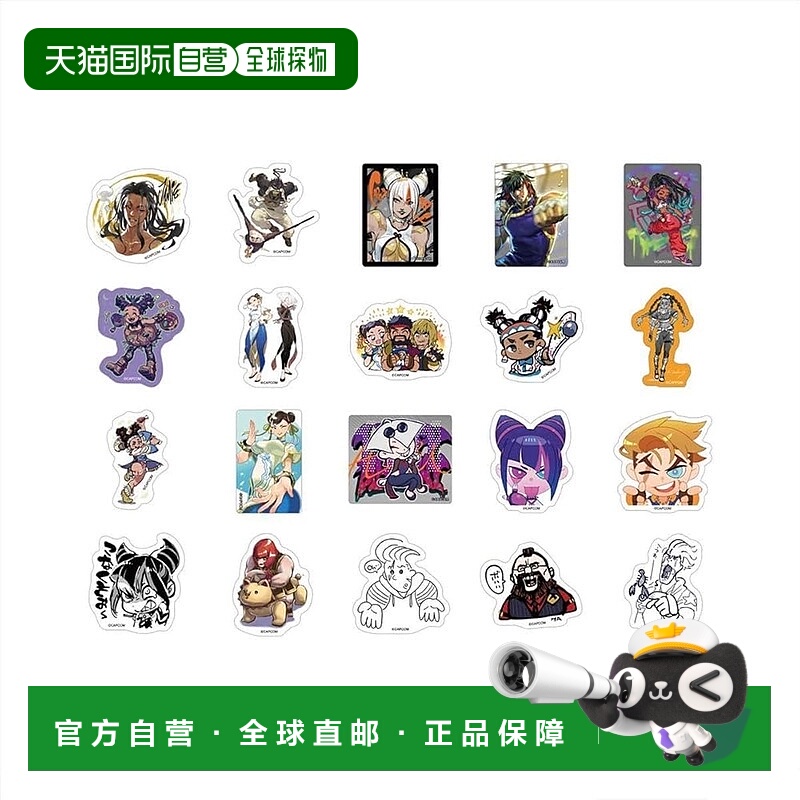 【日本直邮】Capcom 街头霸王 6 多种模切贴纸套装 A 约高 60 x