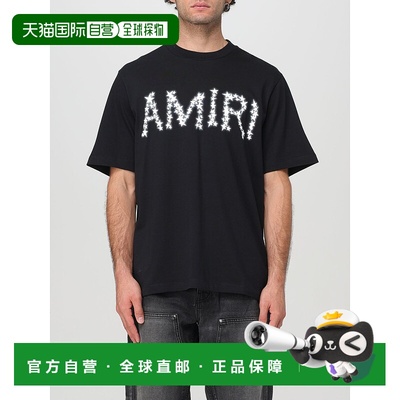 1h可退 香港直邮AMIRI 男士T恤 AMJYTE1101BLACK AW2024 黑色男装