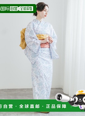 日本直邮Rocky Monroe 女士浴衣两件套装 花柄纯棉和服 [RK6854EW