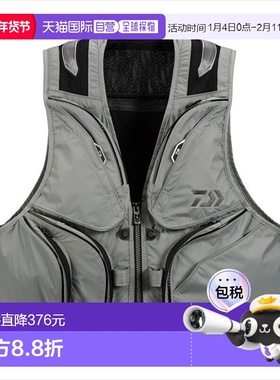 日本直邮Daiwa 钓鱼背心 DV-3025 钓鱼短背心 灰色 2XL