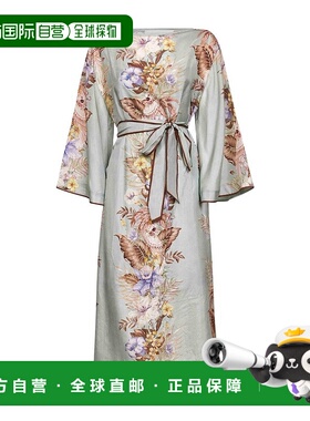 1h可退 香港直邮ZIMMERMANN 女士 Coco 束腰中長連身裙 4231DSS25