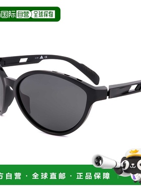 自营 adidas阿迪达斯女式61毫米闪亮黑色太阳镜-闪亮黑色 美国奥