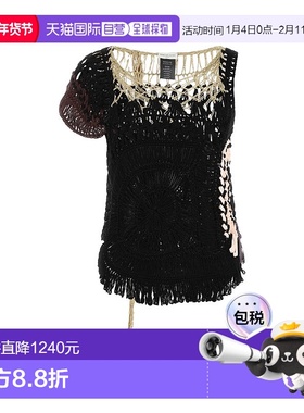 1h可退 香港直邮Dries Van Noten 德赖斯 范诺顿 女士 黑色钩花上