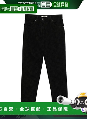 香港直邮FENDI 女士牛仔裤 FLP851AT1BF0GME AW2024 黑色 徽标图