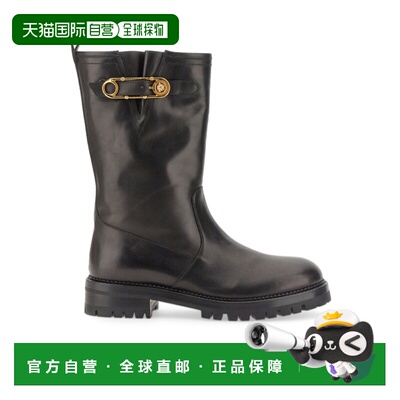 香港直邮Versace 圆头短筒靴 10008411A00633厚底