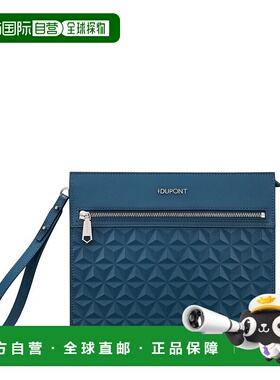自营欧洲直邮S.T.Dupont法国都彭 APEX男士深蓝色小牛皮手拿包