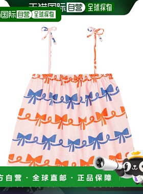 1h可退 香港直邮bobo choses 女童 缎带蝴蝶结荷叶边上衣童装