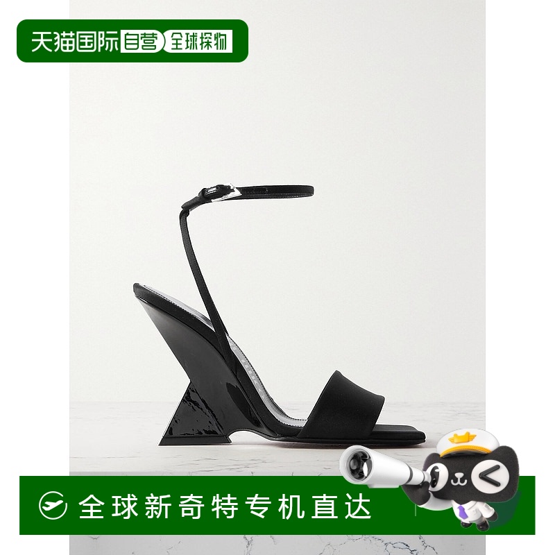 1小时内可退 香港直邮潮奢 The Attico 女士 Cheope 缎布坡跟凉鞋