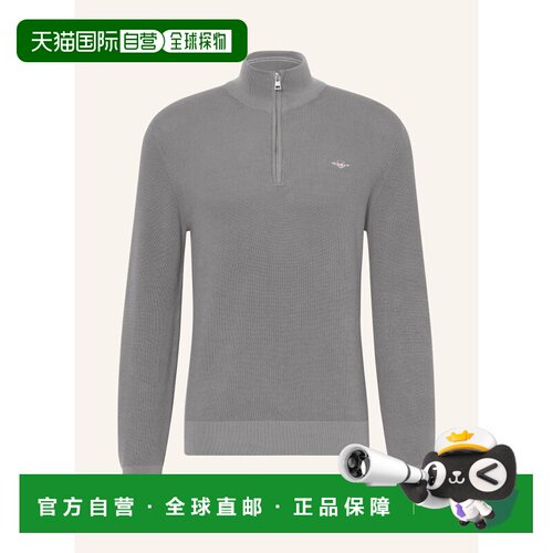 1h可退 香港直邮GANT 男士针织衫 100308314614000 CO 灰色 Troye